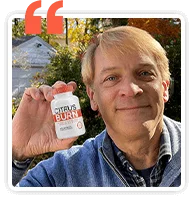 CitrusBurn customer showing the product